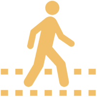 Pebbled Side Walk